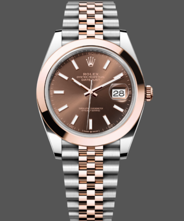 896244101 Rose Gold Chocolate Brown Index Dial 41MM Mens Replica Watch