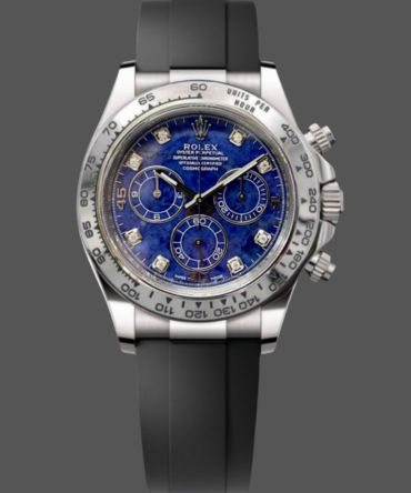 Rolex Daytona 116519 White Gold Blue Garnet Disc Diamond Marking Men's Watch