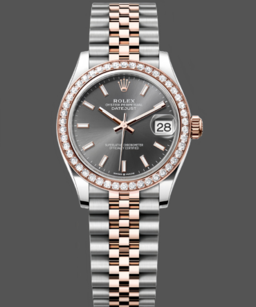 Replica Rolex Datejust 31 Dark Rhodium Dial 278381RBR 0018 Lady Watch