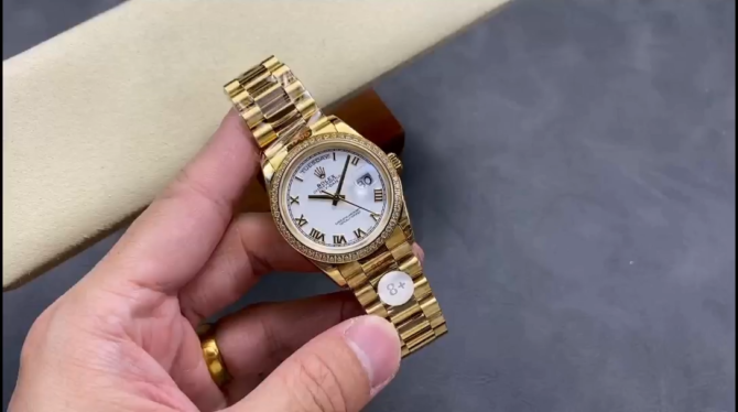 Replica Rolex Day Date 36 Yellow Gold m128348rbr 0064 White Dial