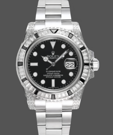 Rolex Submariner 116610 Black Dial Diamond Case 40MM Men's Watch