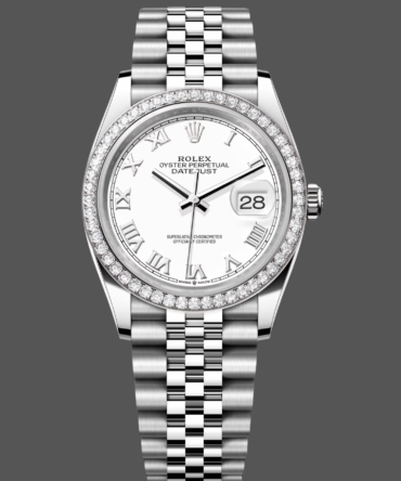 Rolex Datejust 36mm Stainless Steel White Roman Jubilee m126284rbr 0017