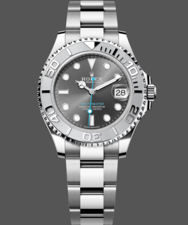 Rolex Yacht-Master 37 Automatic Slate Grey Dial Platinum Bezel Steel M268622 0002 Women's Watch