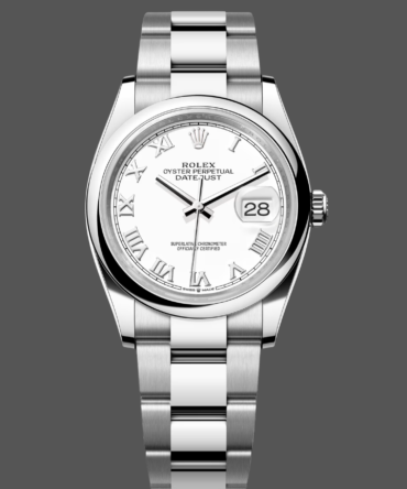 1843318 White Roman Dial Stainless Steel 36MM Unisex Replica Watch