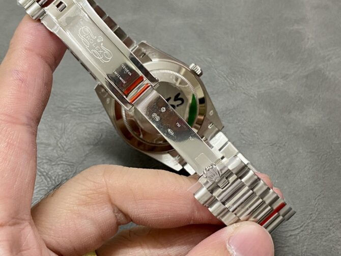 Replica Rolex Day Date Platinum Diamond Paved Dial With Sapphires Diamond Bezel m228396tbr 0021 40mm