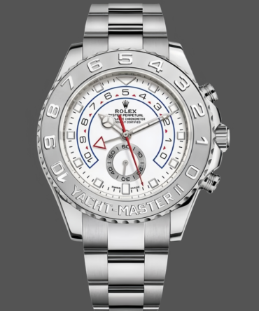 Rolex Yacht Master II 116689 White Dial Platinum 44mm Mens Replica Watch