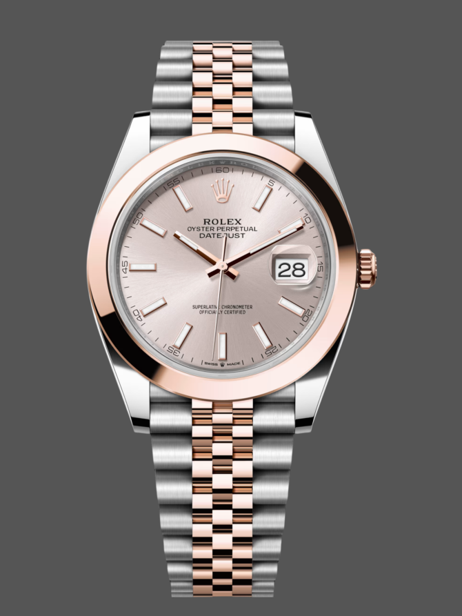 1741001100 Rose Gold Sundust Index Dial Mens Replica Watch