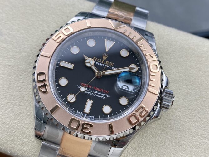 Rolex Yacht-Master 126621 EverRose Gold Black Dial 40MM Mens Replica Watch