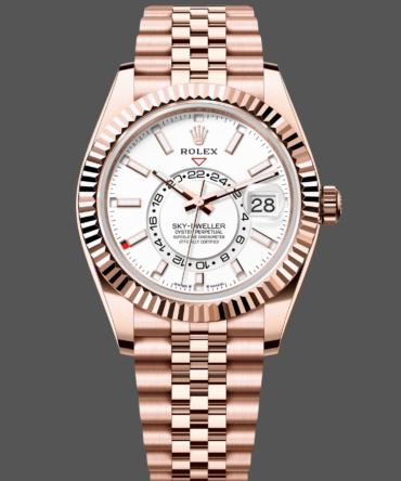 Rolex Sky Dweller 42mm Intense White Dial Fluted Bezel Jubilee Bracelet m336935 0007