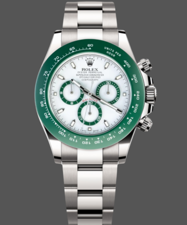 Rolex Daytona Oyster Perpetual 116500LV Green Ceramic Bezel White Dial