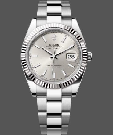 744114 0003 Fluted Bezel Silver Dial 41MM Mens Replica Watch