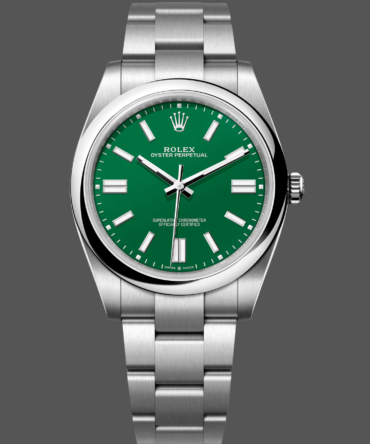 Rolex Oyster Perpetual 41 Green Dial 124300 0005 Men's Watch