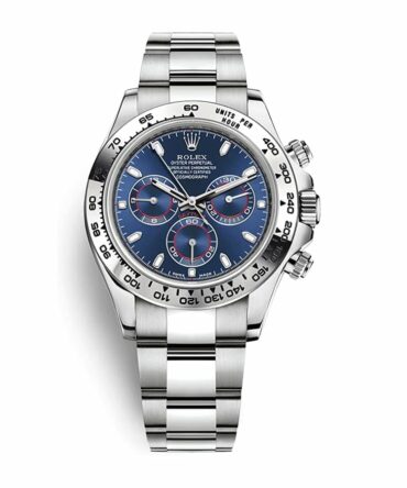 Daytona White Gold Blue Dial Replica