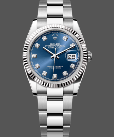 54651234 Blue Index Dial Stainless Steel 36MM Unisex Replica Watch