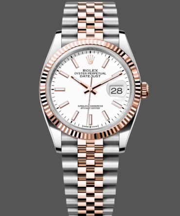 Rolex Datejust Steel & Everose Gold White Dial M126231 0017