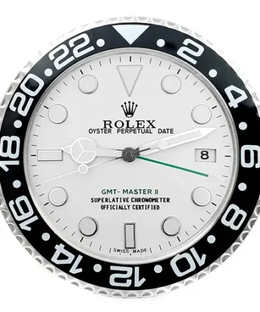 Rolex GMT Master Black & White Wall Clock