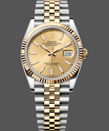 963133 0015 Champagne Index Dial Fluted Bezel Unisex Replica Watch