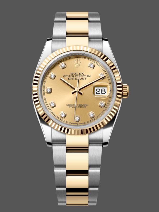 7411318 Champagne Diamond Dial Unisex Replica Watch