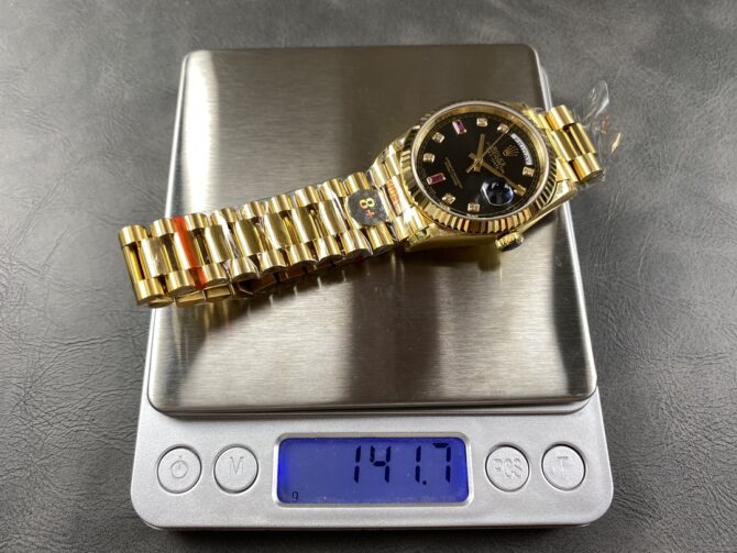 Replica Rolex Day-Date 118235 Fluted Bezel Chocolate Dial 36mm Unisex Watch