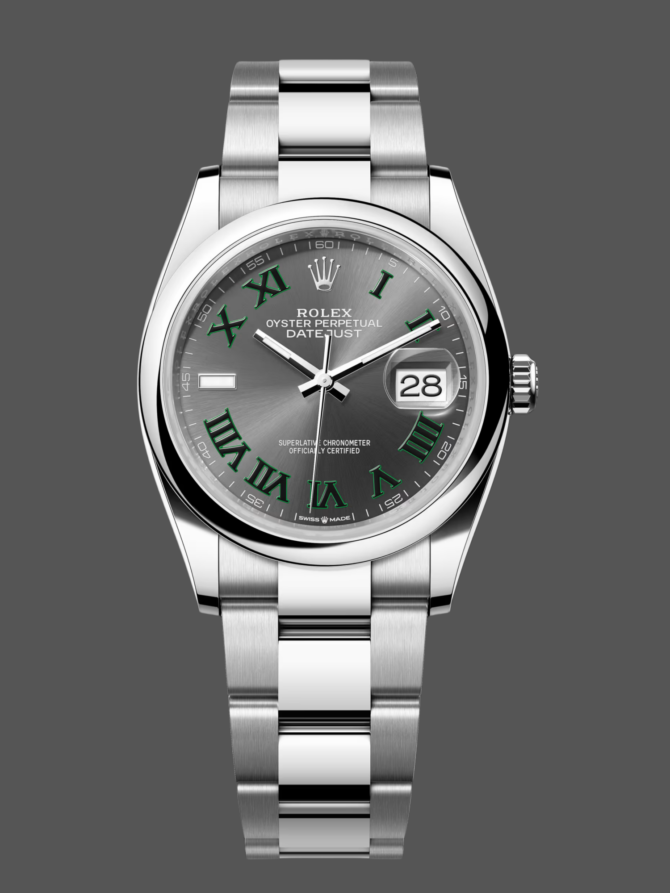 11200 Stainless Steel Grey Wimbledon dial 36MM Unisex Replica Watch