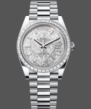 Replica Rolex Day-Date 40 Platinum Meteorite Diamond Dial M228396TBR 0027 Men's Watch