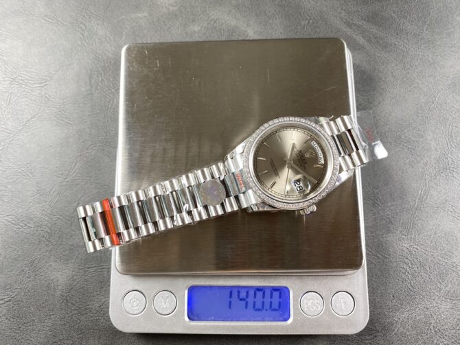 Replica Rolex Day Date 36mm Platinum and Diamonds Bezel 128396tbr 0004