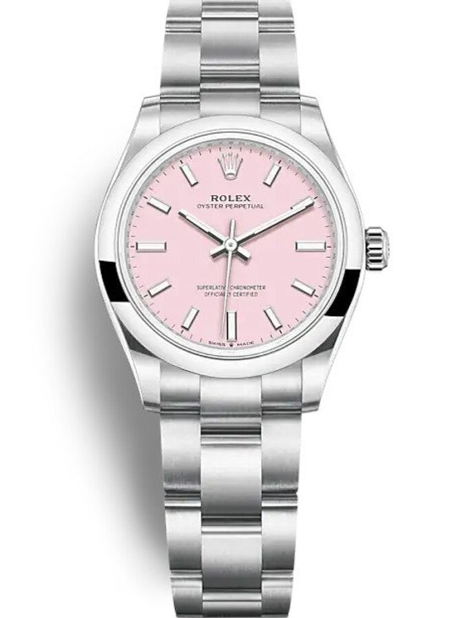 Replica Rolex Oyster Perpetual Lady 34mm Candy Pink Dial 124200
