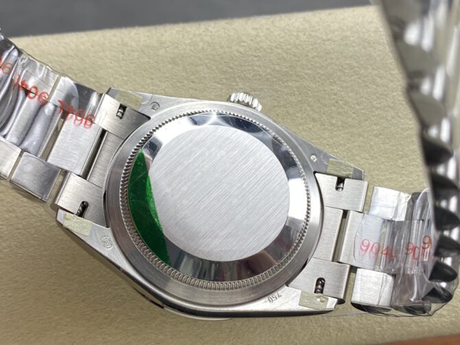 Replica Rolex Day Date 36 Platinum Turquoise Diamond-Set Roman Dial Diamond Bezel m128396tbr 0016
