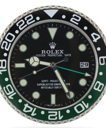 Rolex GMT Master Black & Green Wall Clock