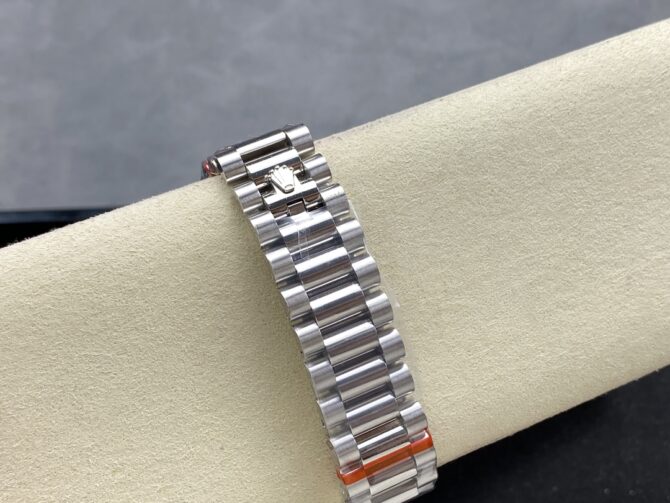 Replica Rolex Day Date 36 White Gold Diamond Bezel White Dial m128399tbr 0019