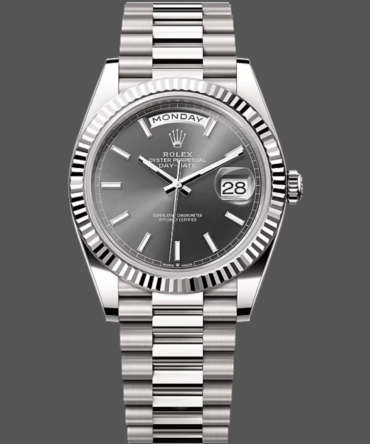 Replica Rolex Day Date 40 18K White Gold Slate Dial M228239 0060 Men's Watch