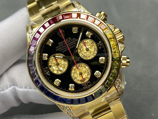Rolex Daytona Chronograph Automatic Chronometer Diamond Black Dial 116598RBOW 0001