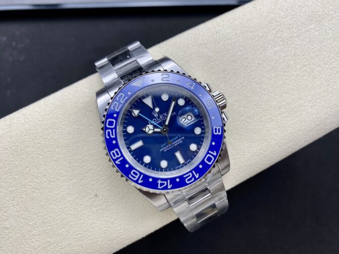 Rolex GMT Master II 126710 "Wildman" 904L SS Blue Dial on SS Oyster Bracelet