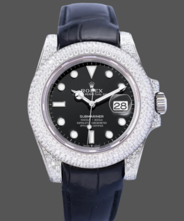 Rolex Submariner Diamond Case Black Dial 116610 40MM Men's Watch
